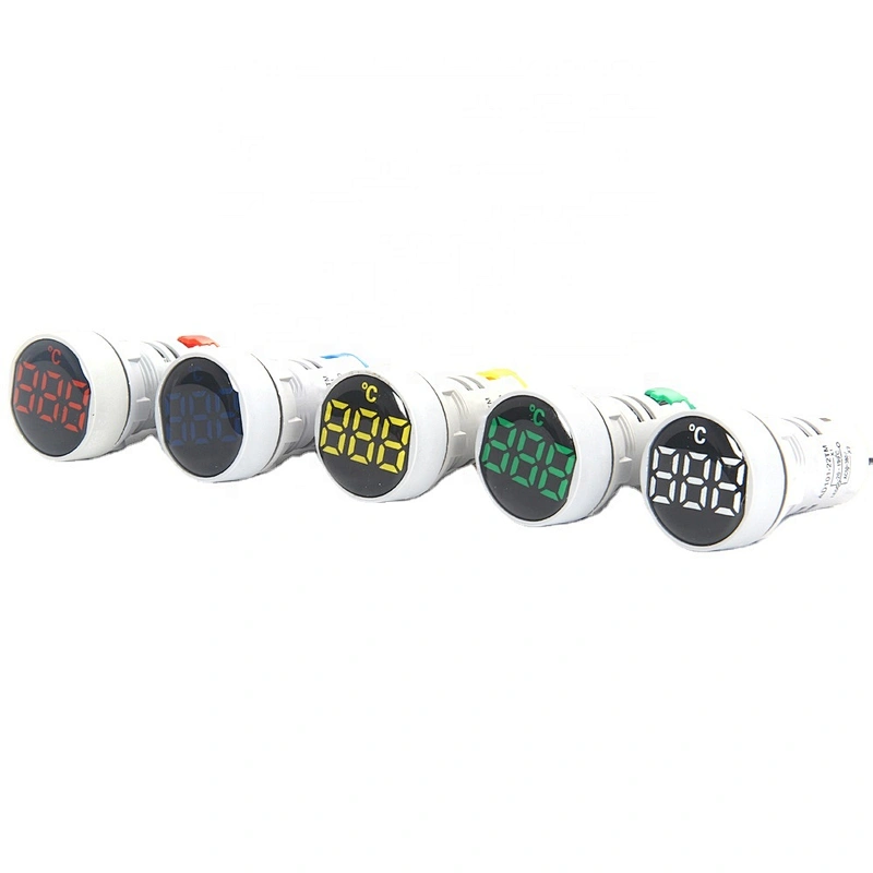 New Design mini round led indicator Temperature  light/lamp with digital led display