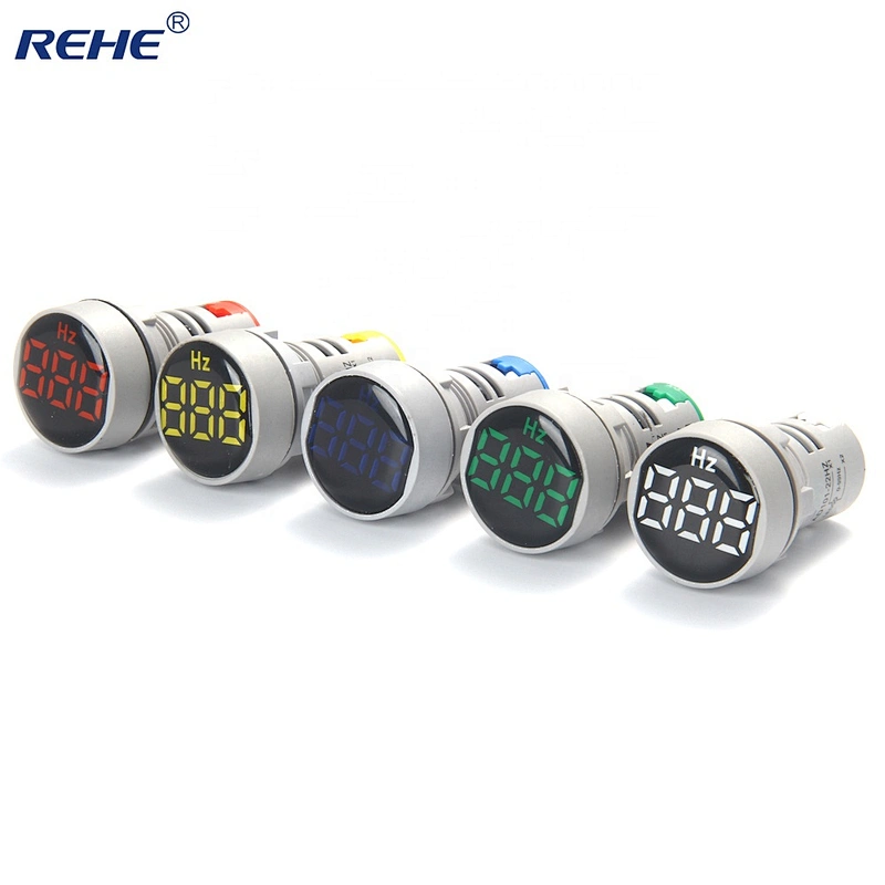 New Design mini round led indicator hz frequency meterlight/lamp with digital led display