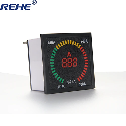 AC 220V 72mm*72mm box shape square indicator frequency meter with led light lamp digital frequency
