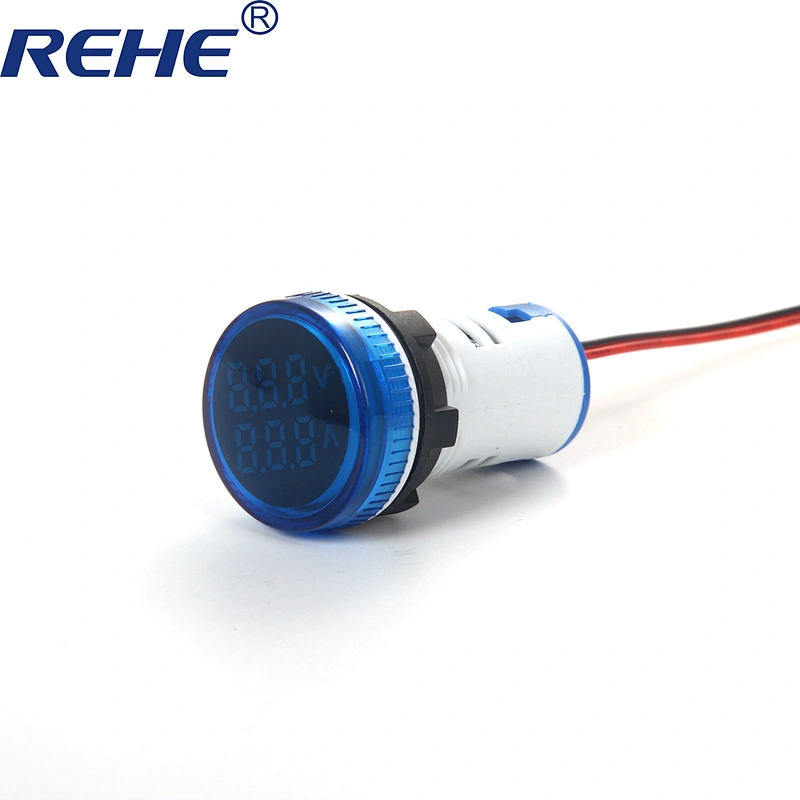 AD16 22mm 220V AC Digital Display Ampermeter Monitor Current Indicator Signal Light Ammeter Tester Measuring 0-100A Ampere