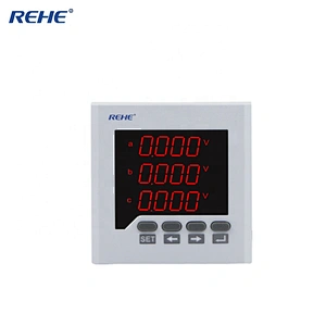 NEW high quality 80*80mmThree Phase LED screen Multi-function Power analyzer energy meter for distribution board