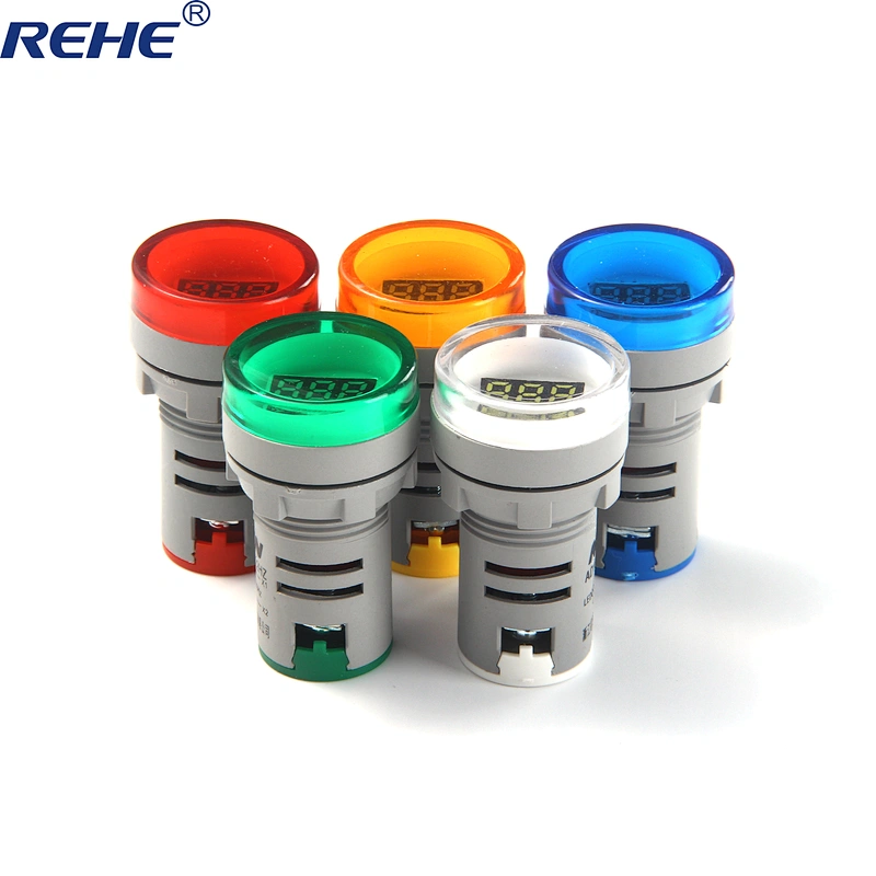 22mm small digital tube led round mini digital display hertz frequency meter electronic indicator lamp measuring