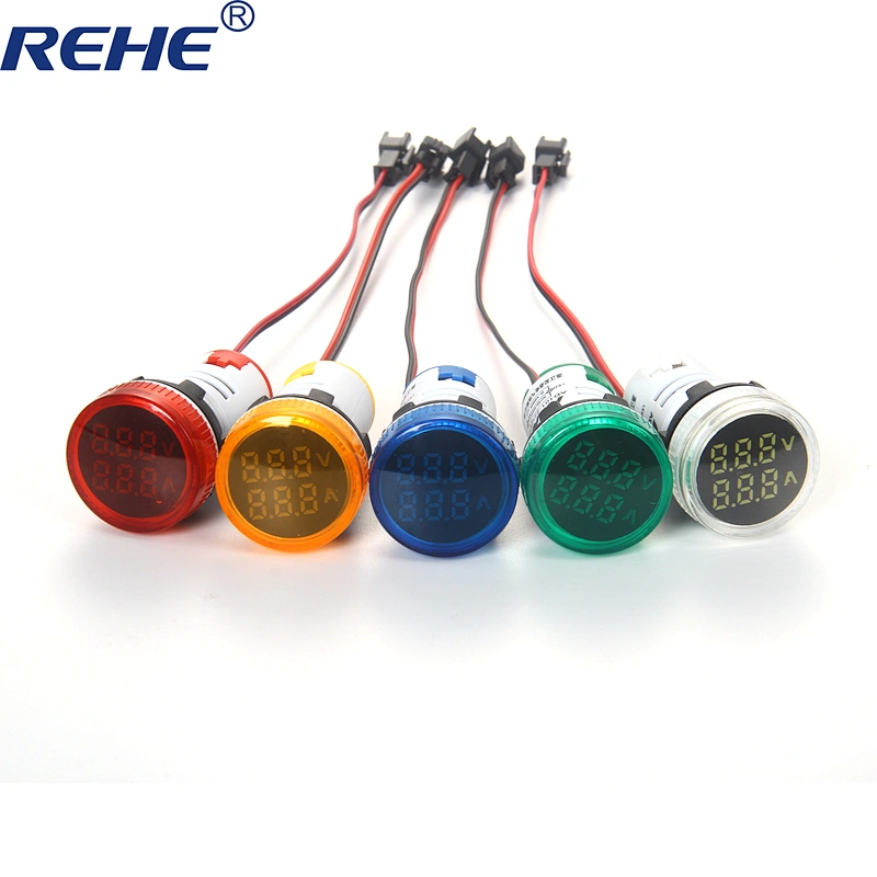 AD16 22mm 220V AC Digital Display Ampermeter Monitor Current Indicator Signal Light Ammeter Tester Measuring 0-100A Ampere