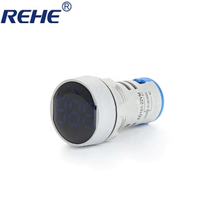 small digital tube mini round led indicator light/lamp Voltmeter digital indicator signal light 20-500Vac