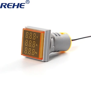 22mm AC 0-100A LED Traid display multifunctional indicator ammeter voltmeter digital frequency meter electronic equipments
