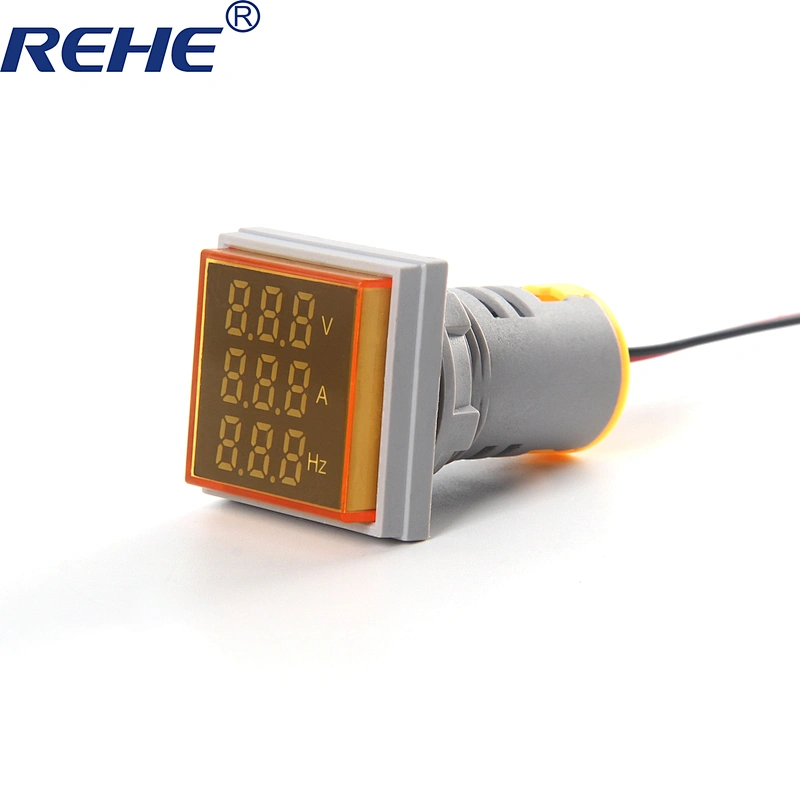 22mm AC 0-100A LED Traid display multifunctional indicator ammeter voltmeter digital frequency meter electronic equipments