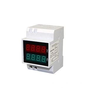 dc dual display bule ammeter and voltmeter meter dual ammeter and voltmeter combined meter