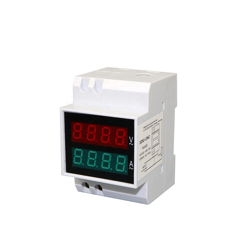dc dual display bule ammeter and voltmeter meter dual ammeter and voltmeter combined meter