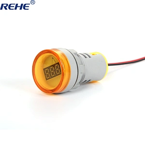 small digital tube mini round led indicator ammeter digital indicator signal light ammeter tester measuring ampere meter