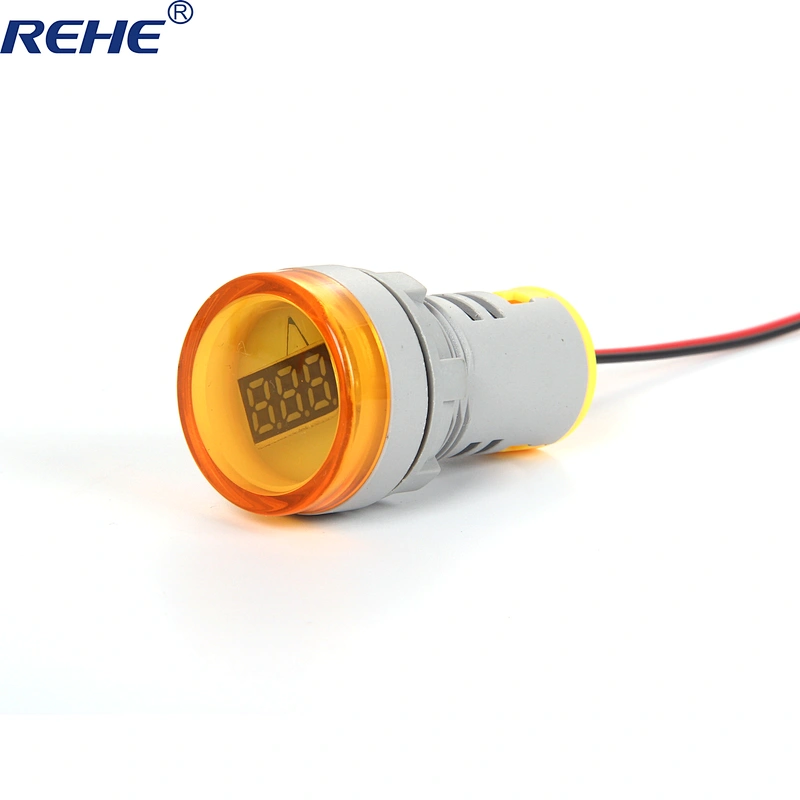 small digital tube mini round led indicator ammeter digital indicator signal light ammeter tester measuring ampere meter