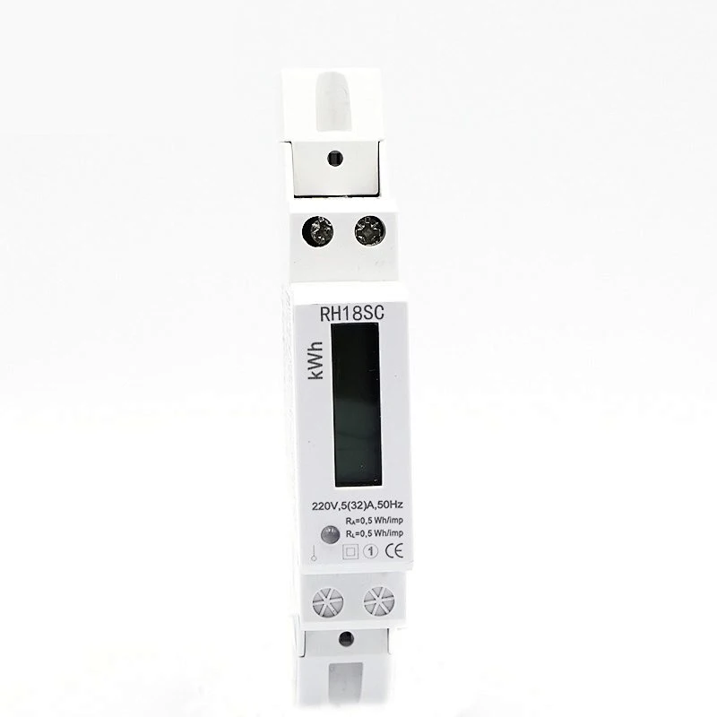 RH18SC Factory Quality DIN rail Single phase Two wire White active electronic Energy meter