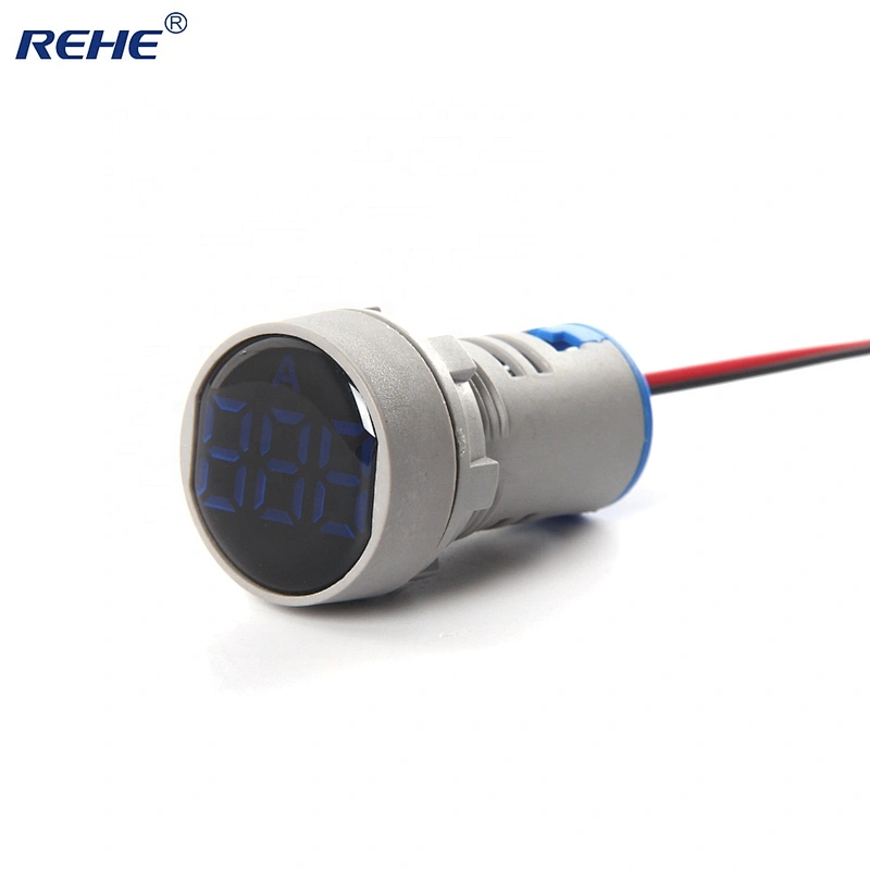New Design mini round led indicator ammeter light/lamp with digital led display