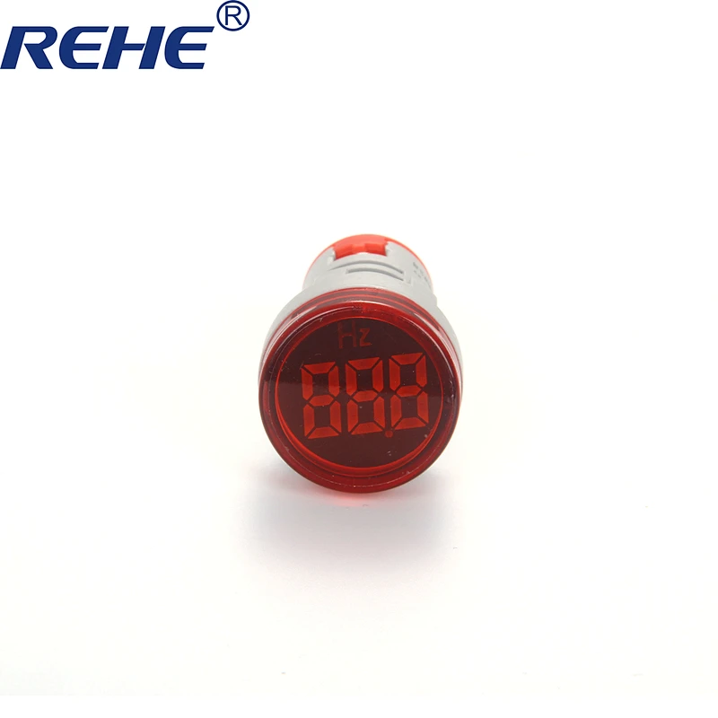 22mm LED round mini digital display electronic hertz frequency meter indicator lamp measuring rang AC 0-99Hz