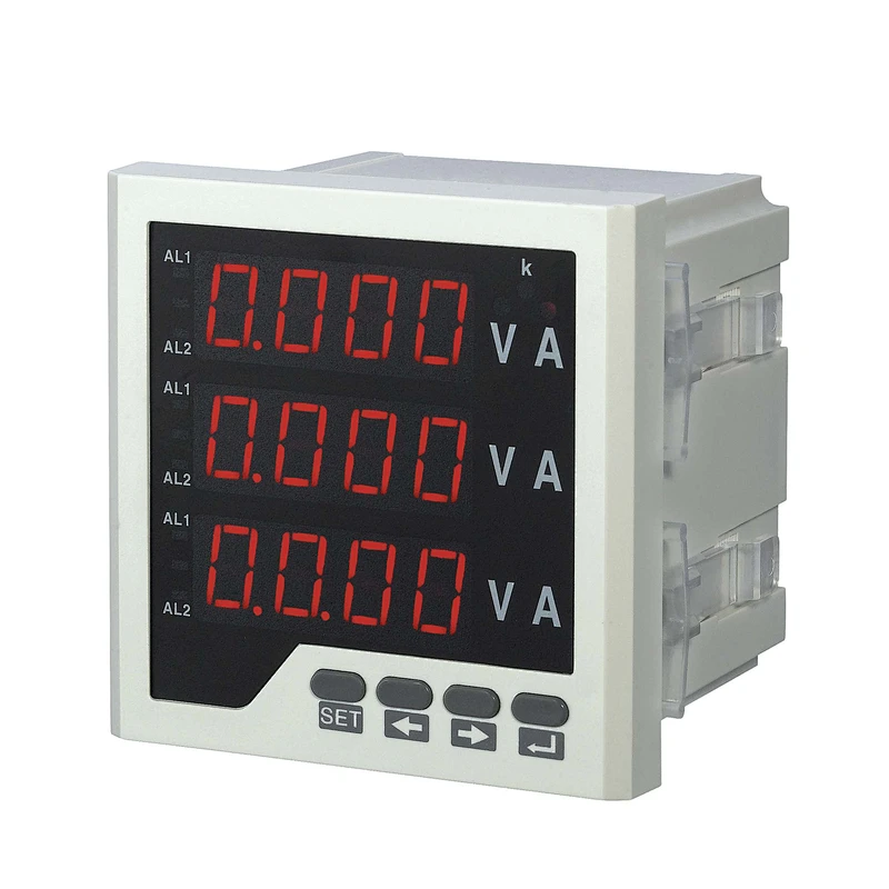 RH-3UIF35 Five rows led display digital three phase ac A V HZ munlti-function monitoring meter