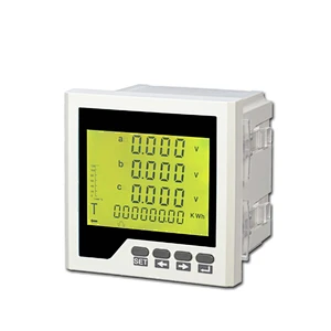 RH-3D3Y LCD display three phase analog flexo electric power meter All-parameter Measurement Fire monitoring