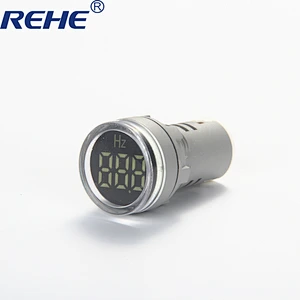 22mm LED round mini digital display electronic hertz frequency meter indicator lamp measuring rang AC 0-99Hz