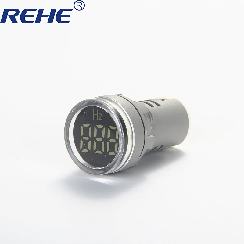 22mm LED round mini digital display electronic hertz frequency meter indicator lamp measuring rang AC 0-99Hz