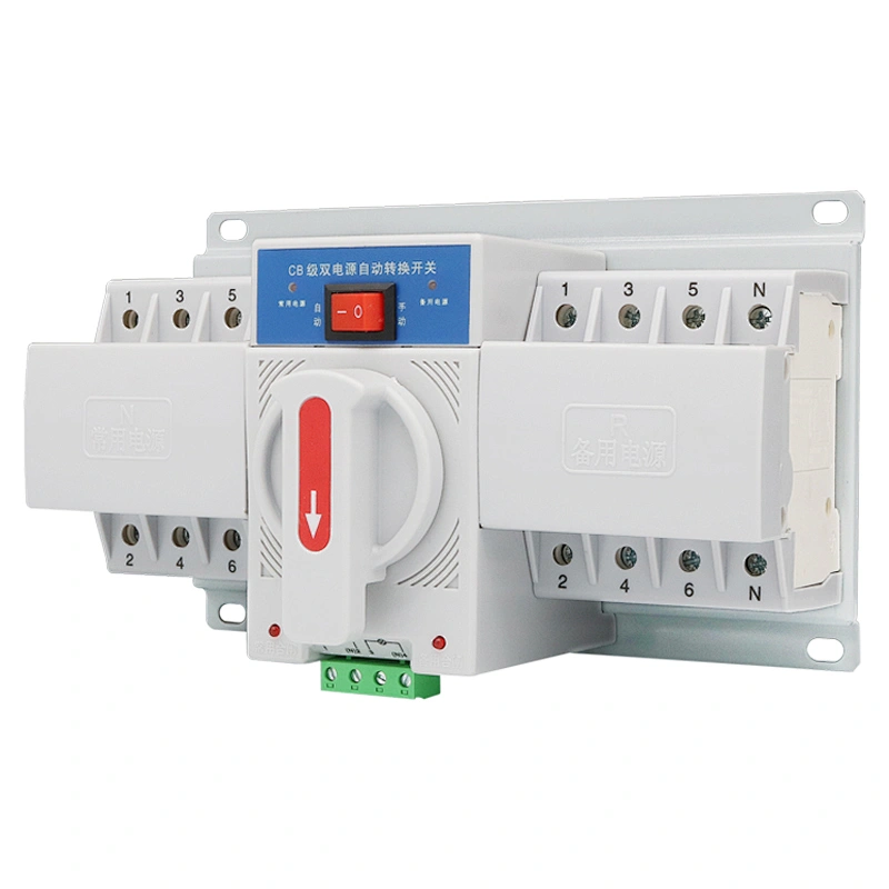 220V 2P/3P/4P 63A Single Phase Dual Power Automatic Transfer Switch
