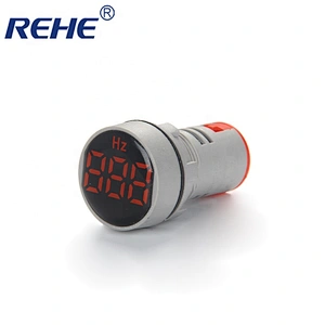 New Design mini round led indicator hz frequency meterlight/lamp with digital led display