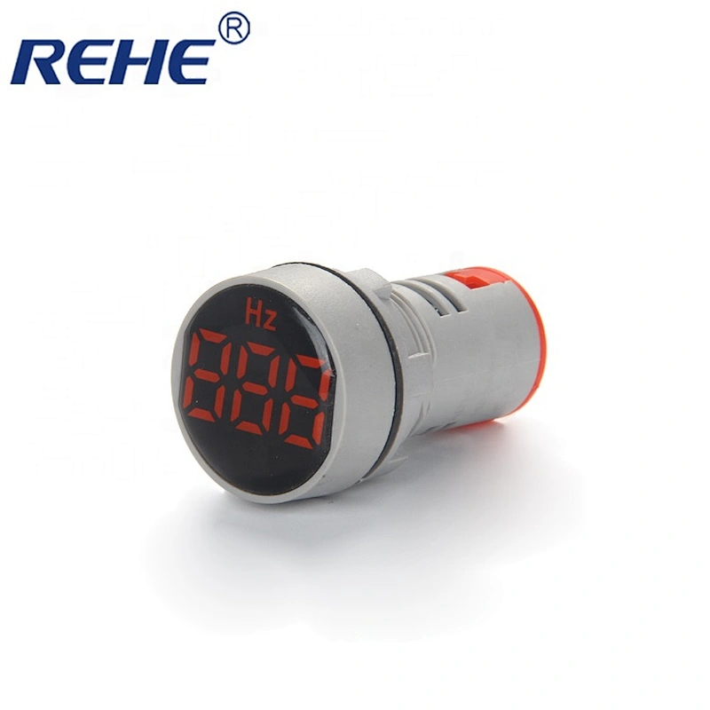 New Design mini round led indicator hz frequency meterlight/lamp with digital led display
