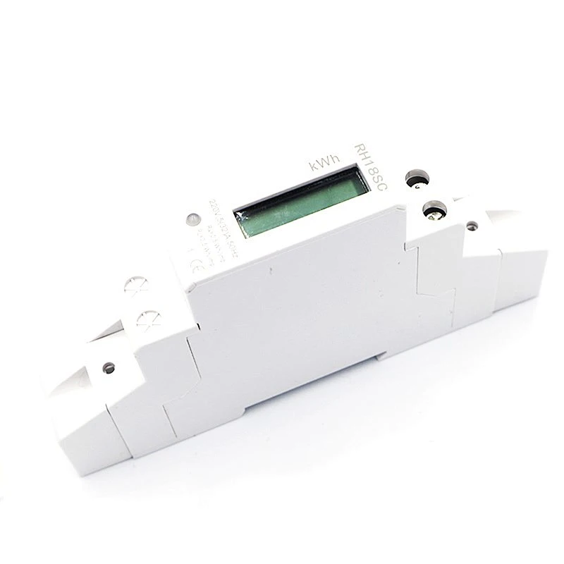 RH18SC Factory Quality DIN rail Single phase Two wire White active electronic Energy meter