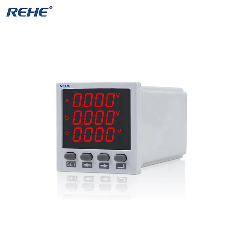 Hot-sale  48*48 small size Three Phase LED Multi-function Power Meter for UPS and distribution box RH-3D8