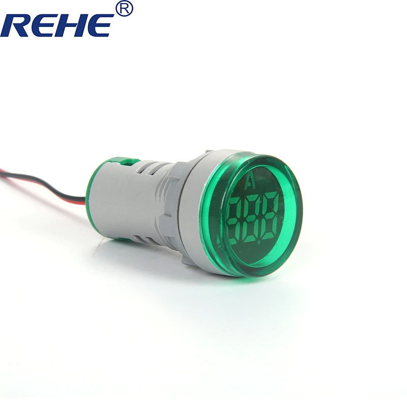 big digital tube round led indicator ammeter digital indicator signal light ammeter tester measuring ampere meter