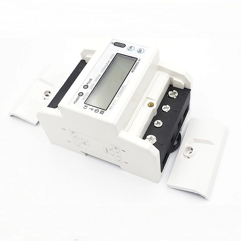 RH75SD Multi function DIN Rail 1 Phase 2 Wire 220V 15(60)A 1600imp/kwh Energy meter with RS485