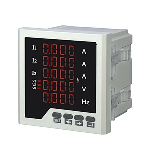 RH-3UIF35 Five rows led display digital three phase ac A V HZ munlti-function monitoring meter