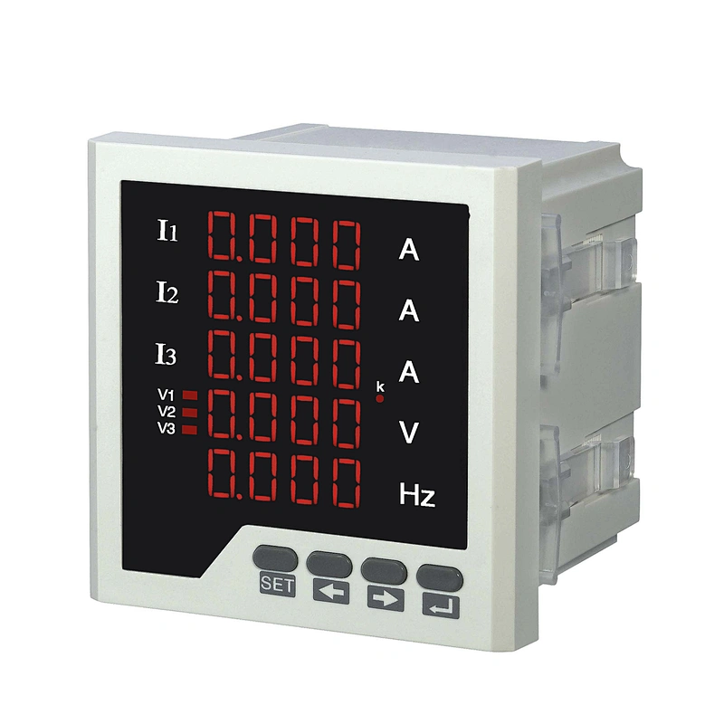 RH-3UIF35 Five rows led display digital three phase ac A V HZ munlti-function monitoring meter