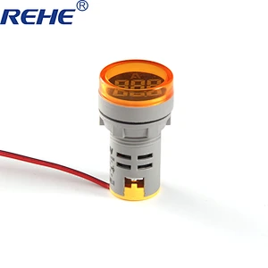big digital tube round led indicator ammeter digital indicator signal light ammeter tester measuring ampere meter