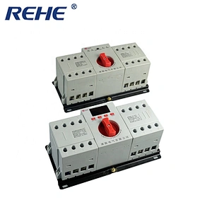 China Intelligent Controller 16-63A 400VAC 4P Dual Power Supply Changeover Switch With  LED Display REHE-ATSQ1Z