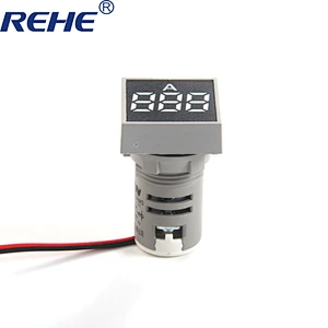 22mm AC 0-100A square mini led indicator lamp digital ammeter high efficiency accurate ammeter measurement