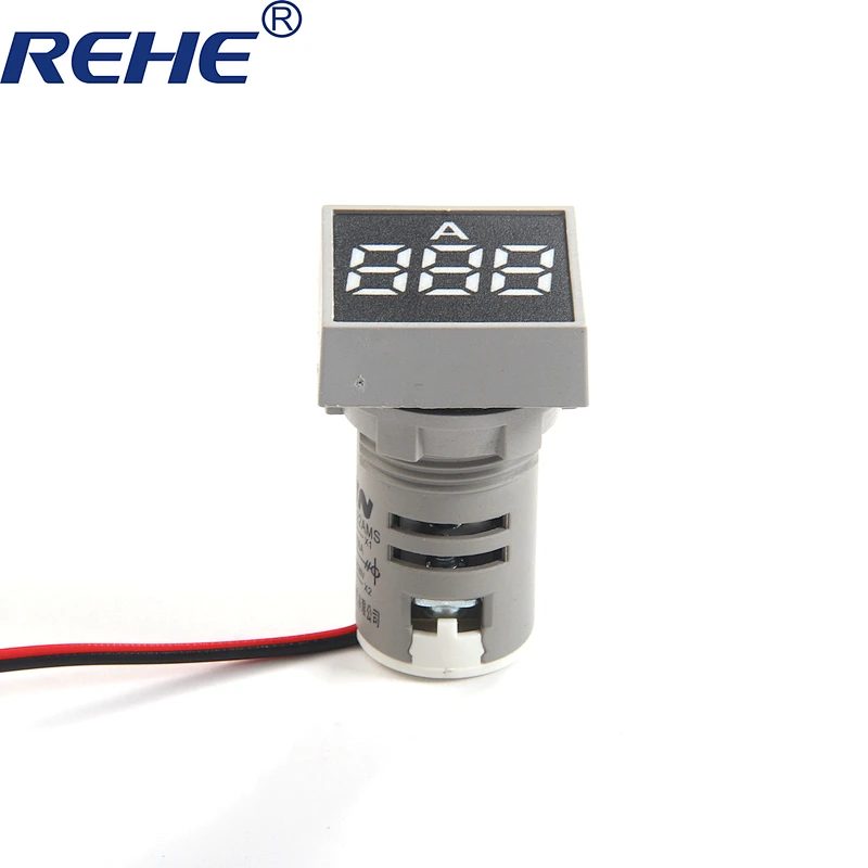 22mm AC 0-100A square mini led indicator lamp digital ammeter high efficiency accurate ammeter measurement
