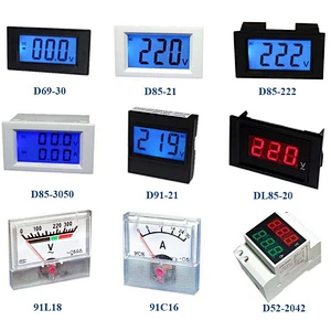 dc dual display bule ammeter and voltmeter meter dual ammeter and voltmeter combined meter