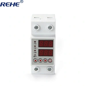 Led digital display adjustable intelligent over and under voltage protector over current protector stabilizers