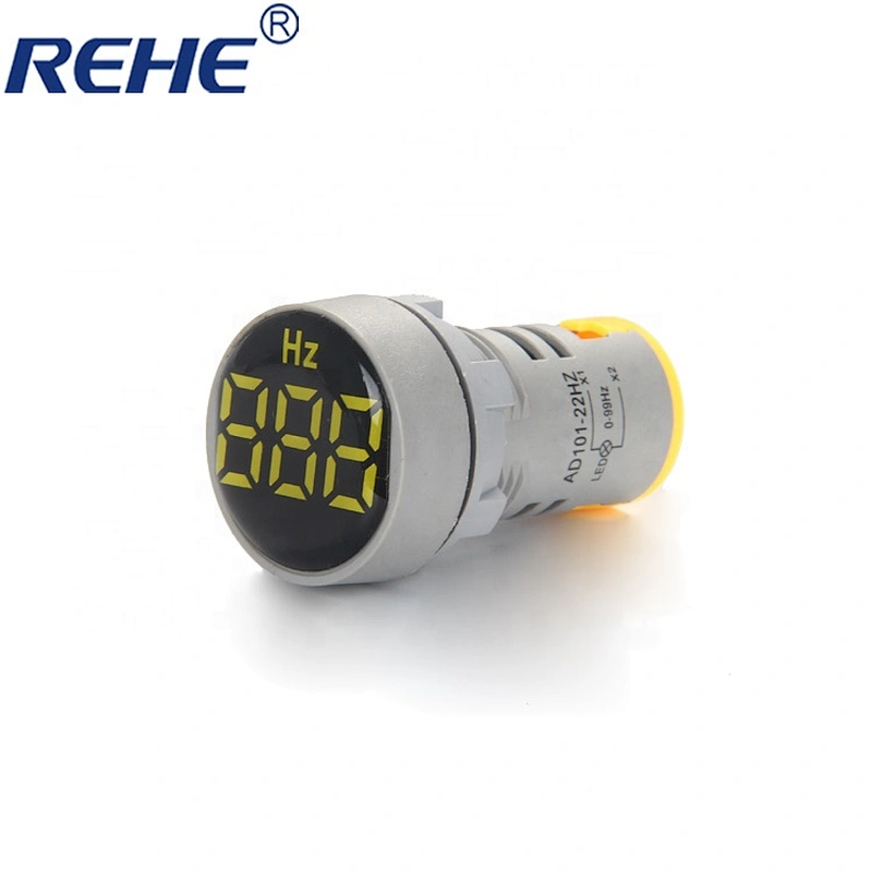New Design mini round led indicator hz frequency meterlight/lamp with digital led display