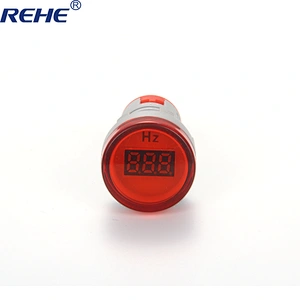 22mm small digital tube led round mini digital display hertz frequency meter electronic indicator lamp measuring