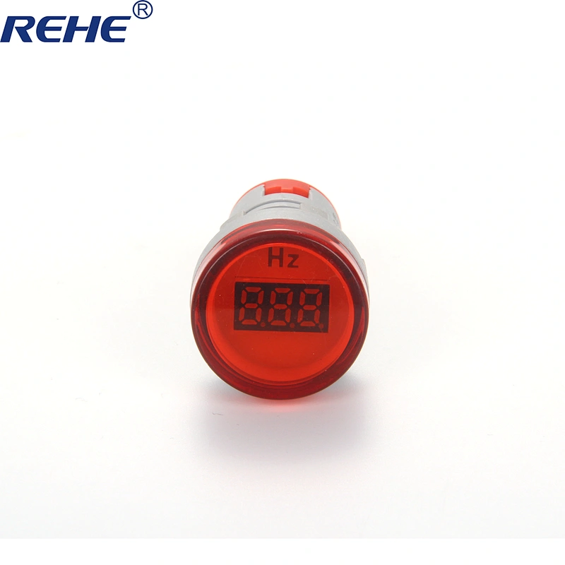22mm small digital tube led round mini digital display hertz frequency meter electronic indicator lamp measuring