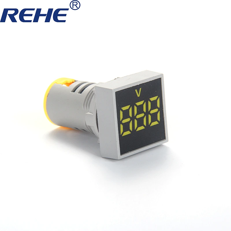 New Series 22mm 20-500V AC Digital Voltmeter Volt Meter Red Green Yellow mini LED Indicator Panel Light