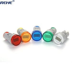 22mm small digital tube led round mini digital display hertz frequency meter electronic indicator lamp measuring