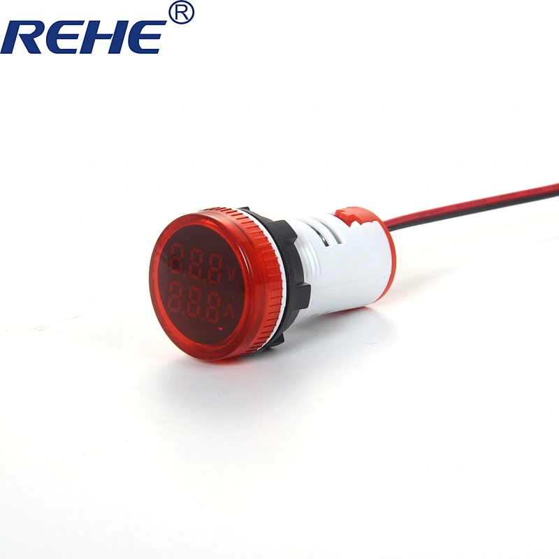 AD16 22mm 220V AC Digital Display Ampermeter Monitor Current Indicator Signal Light Ammeter Tester Measuring 0-100A Ampere