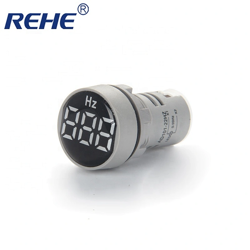 New Design mini round led indicator hz frequency meterlight/lamp with digital led display