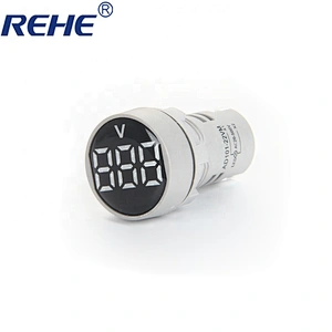 small digital tube mini round led indicator light/lamp Voltmeter digital indicator signal light 20-500Vac