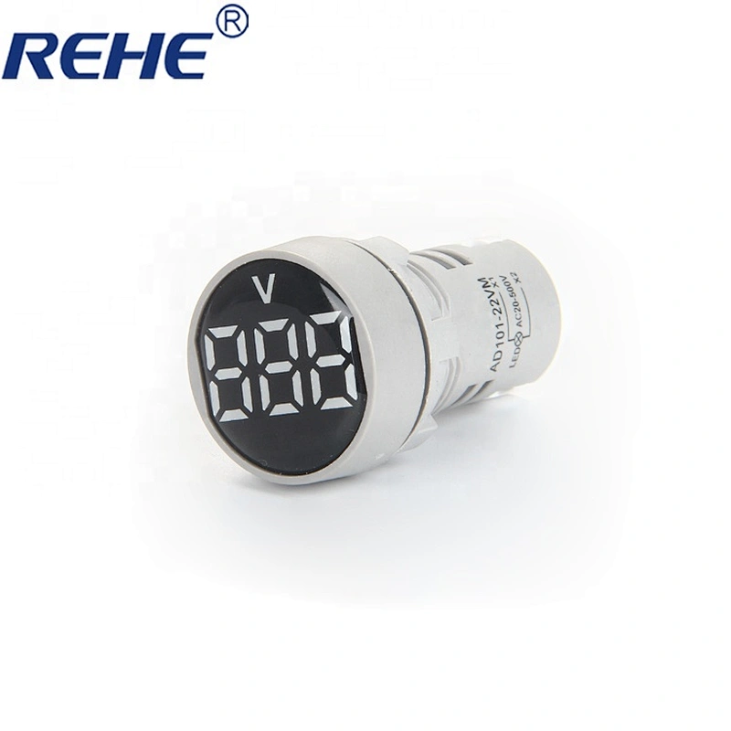 small digital tube mini round led indicator light/lamp Voltmeter digital indicator signal light 20-500Vac