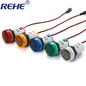 22mm Mini Indicator Lights Ammeter and voltmeter multi signal lamp with transparent cap