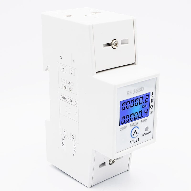 RH36SD AC Single Phase Household/Rental room Electric Watt meter