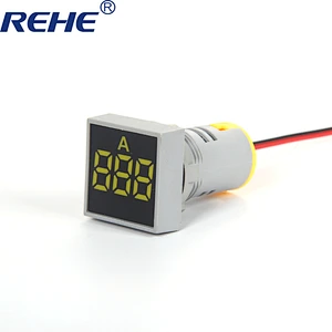 22mm AC 0-100A square mini led indicator lamp digital ammeter high efficiency accurate ammeter measurement