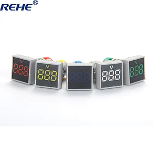New Series 22mm 20-500V AC Digital Voltmeter Volt Meter Red Green Yellow mini LED Indicator Panel Light