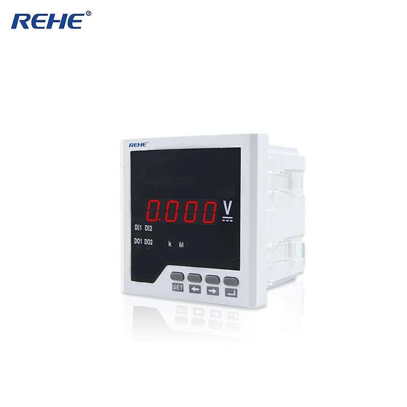 Power distribution Cabinet use panel voltage meter single phase led display ac digital voltmeter